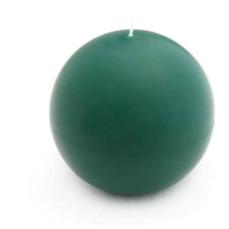 Zest Candle Zest Candle CBZ-033 4 in. Hunter Green Ball Candles -2pc-Box CBZ-033